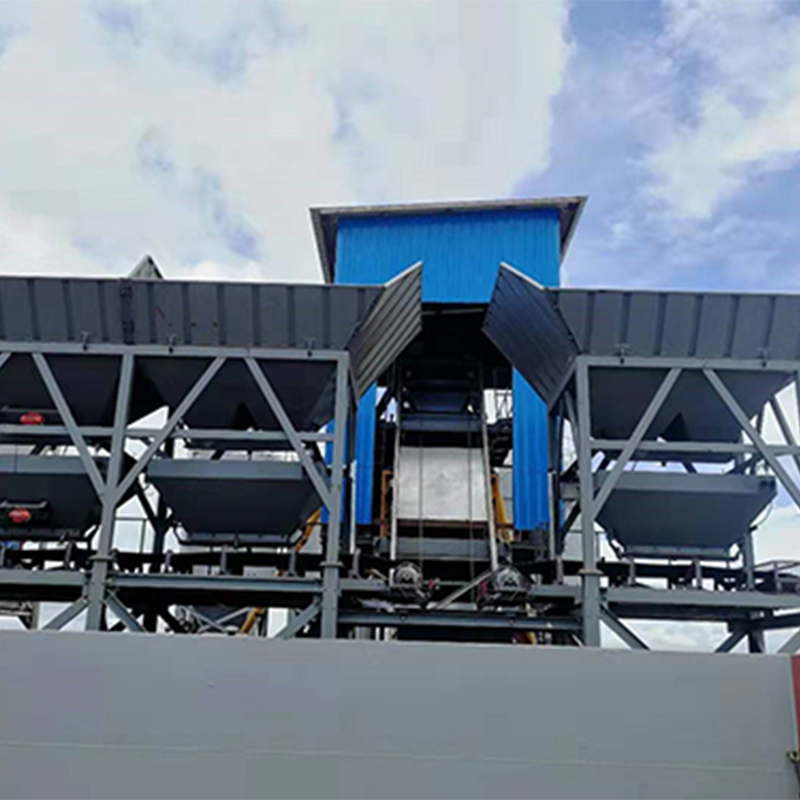 Concrete mixing plant SjHZS75-3E services the Myanmar customers