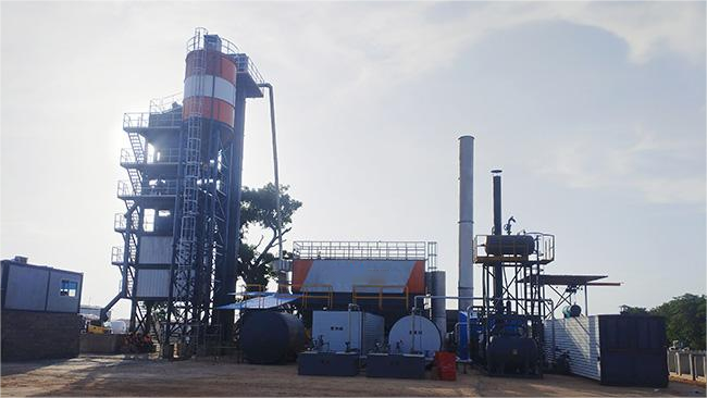 ZIBO JIXIANG asphalt batching plant is applied to the municipal road reconstruction and renovation project in Kandi, Benin, West Africa